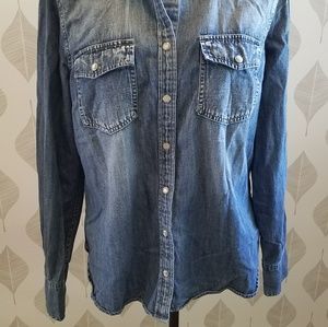 J. Crew denim western-style shirt